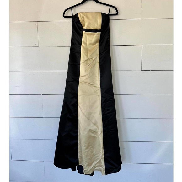 VINTAGE Jessica McClintock Gunne Sax 90s Formal tuxedo strapless gown Y2K - Picture 4 of 10